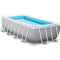 Intex Prism 488x244x107 Cm Stahl Rechteckiger Aufstellpool Mit Rahmen