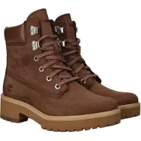 Timberland Schnürboots "CARNABY COOL MID LACE UP BOOT", Damen, Gr. 39, Polyester, braun (medium braun nubuck), Leder, Schuhe Schnürboots, Winterstiefel, Schnürstiefel, Winterschuhe