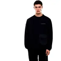 EA7 für Herren. 7M001585_AF12660 Athletic Mix Sweatshirt schwarz (S), Lässig, Sportlich, Baumwolle