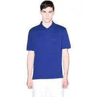 Armani Exchange für Herren. XM001286AF10366UB131 Post blaues Poloshirt (XL), Lässig, Baumwolle, Kurzarm