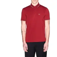 Armani Exchange für Herren. XM001289AF10363U5101 Maßgeschneidertes Polo (XXL), Rot, Lässig, Baumwolle, Kurzarm, Bordeaux