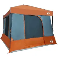 vidaXL Camping-Zelt-Set 2 stk. 6 Personen Grau und Orange