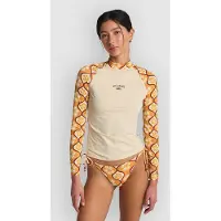 Billabong Badeanzug "Tropic Surf Print", Damen, Gr. XS, beige (weiß cap), Polyamid, Badeanzüge Badeanzug