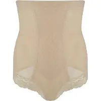 Magic bodyfashion Shapingstring "Super Control Hi-Thong", Damen, Gr. S, beige (latte), Obermaterial: 85% Polyamid, 15% Elasthan, figurbetont, Unterhosen Shapingstring, mit eleganter, weicher Spitze