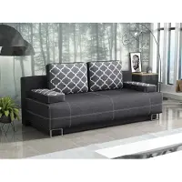 Mirjan 24 Schlafsofa Optima, Stilvoll Polstersofa mit Bettkasten und Schlaffunktion, Ausklappbar Sofa, Couch vom Hersteller (Sawana 05 + Bella 096)