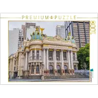 CALVENDO Puzzle Echo vergangener Epochen: Theatro Municipal Rio de Janeiro | 1000 Teile Lege-Größe 64 × 48 cm Foto-Puzzle für glückliche Stunden