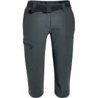 Maier Sports Caprihose "Inara slim 3/4", Damen, Gr. 42, Normalgrößen, grau, 90% Polyamid, 10% Elasthan, Hosen Caprihose, Damen Wanderhose, atmungsaktive Outdoorhose, 3/4 Hose mit 3 Taschen, Topseller