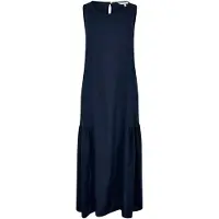 Apricot Midikleid "Midikleid", Damen, Gr. S (36), N-Gr, blau (navy), gewebt, Obermaterial: 73% Viskose CV. 27% Leinen LI., uni, Kleider Midikleid, mit Falten und Trapezform
