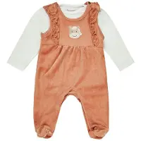 Sterntaler Shirt & Hose "Strampler-Set Nicki Sunny", Mädchen, Gr. 44, braun (lichtbraun), Obermaterial: 75% Baumwolle CO. 25% Polyester PES., Overalls Shirt & Hose