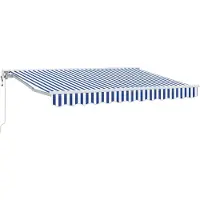 Syfax Elektrische ausziehbare Markise Blau und Weiß 3,5 x 2,5 m