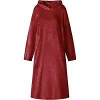 Syfax Decken-Hoodie Bordeauxrot S Flanell