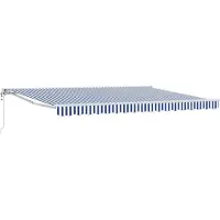 Syfax Elektrische Markise 4 x 3,5 m Blau-weiß gestreift
