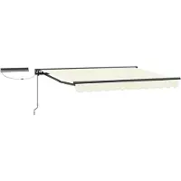 Syfax Elektrische ausziehbare Markise Creme und Anthrazit 3 x 2,5 m