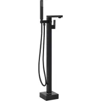 Syfax Freistehende Badewannenarmatur Schwarz Edelstahl 90 cm
