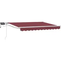 Syfax Manuelle Gelenkarmmarkise mit LEDs 3,5 x 2 m
