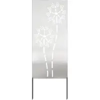 Syfax Garten Sichtschutz-Leinwand Silber 50 x 140 cm Edelstahl