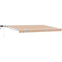 Syfax Manuelle Markise mit Solar-LED 4,5 x 3 m