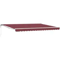 Syfax Elektrische Markise 4,5 x 3 m Bordeauxrot 100% Polyester