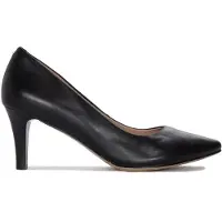 Filippo Schwarze elegante klassische Schuhe im Schlupfdesign mit 7,5 cm Absatzhöhe