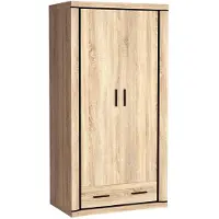 Masseno Drehtürenschrank MALAGA 97/192/90 cm 2-türig Sonoma Eiche