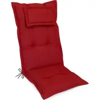 Kettler Herlag Hochlehner-Stuhlauflage AVA Sun-Guard 123x50x9cm Rot Polster für Gartenstuhl extra dick Kopfpolster UV- & Fleckschutz