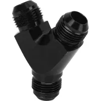 Gistuch Koppler Union Fitting Splitter Schwarz eloxierte Beschichtung Auslaufsicherer Y-Adapter Universal für Kraftstoffschlauch 10AN