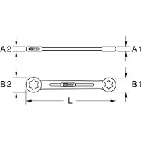Ks Tools Torx-E-Doppel-Ringschlüssel - 911.0376