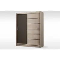 Masseno Schiebetürenschrank NIDALE 203/215/61 cm 2-türig Sonoma Eiche