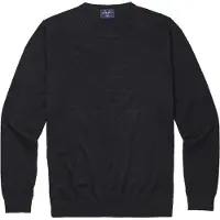 MARVELIS Rundhalspullover , Herren, Gr. S, schwarz, Strick, Obermaterial: 100% Schurwolle, regular fit normal, Rundhals, Rippbündchen, Pullover Rundhalspullover