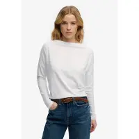 Superdry für Damen. W6012266A Studios T-shirt weiß (M), Lässig, Baumwolle, Langarm