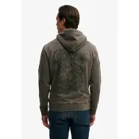 Superdry für Herren. M2014485A Dunkelgraues Tokyo Narrative Loose Hood Kapuzensweatshirt (S), Lässig, Baumwolle