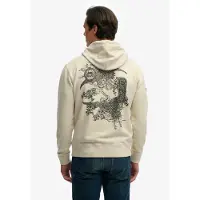 Superdry für Herren. M2014485A Sweatshirt Tokyo Narrative Loose beige (L), Lässig, Baumwolle