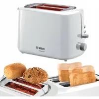 Bosch Toaster Tat3a111 Weiß Brötchenrost D07S-1ZDQ2 800 W Opiekacze do kanapek