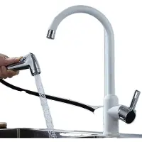 OEM Küchenarmatur, flexibler Ausziehschlauch, deckenmontiertes Design, 04027WH