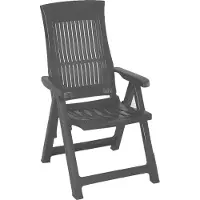 Dmora Heflin - Outdoor-Stuhl, Anthrazit Schwarz, ein Stuhl Italy