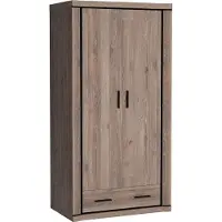 Masseno Drehtürenschrank MALAGA 97/192/90 cm 2-türig Braun