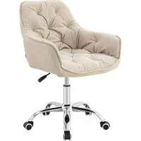 Homla FUSSY Sessel in Stoff drehbar beige 57x61x80-90 cm