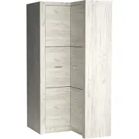 Masseno Drehtürenschrank ZERI 106/192/58 cm 2-türig Eiche Bianco