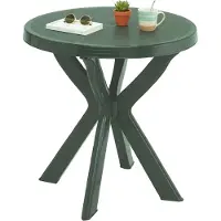 Dmora Lorwood - Gartentisch, 70x70x72h cm Grün, 2-Sitzer Italy
