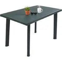 Dmora Ozello - Gartentisch, 126x76x72h cm Grün, 6 Plätze Italy