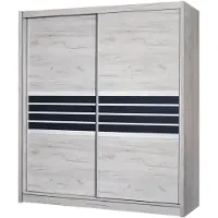 Masseno Schiebetürenschrank RIVEN 203/215/61 cm 2-türig Braun