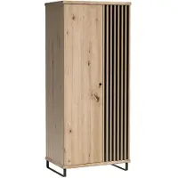 Masseno Drehtürenschrank ALMERIA 86,4/191/58 cm -türig Eiche Artisan