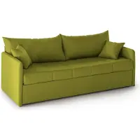 Dmora Avellana - Schlafsofa 3-Sitzer, 205x86 cm Grün, Abziehbar Italy