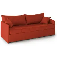 Dmora Avellana - Schlafsofa 3-Sitzer, 205x86 cm Orange, abziehbar Italy