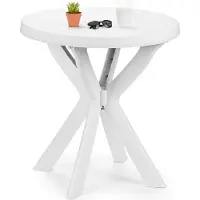 Dmora Lorwood - Outdoor-Tisch, 70x70x72h cm Weiß, 2 Plätze Italy