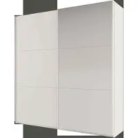 Masseno Schiebetürenschrank ORIANNA 225/244/65 cm 2-türig mit Spiegel Weiß