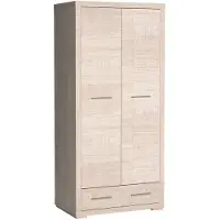 Masseno Drehtürenschrank SALERNO 88/192/54 cm 2-türig Eichefarben