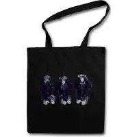 Eric Helmar Müller Urban Backwoods See No Hear No Speak No Apes, Stofftasche, Farbe: Schwarz
