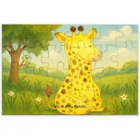 Mr. & Mrs. Panda Puzzle Giraffe Zufrieden Design 24 Teile - Weiß - Geschenk, 1000, Abenteuer, 1500, Afrika, Glück, 500, 300, 2000
