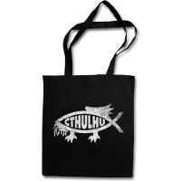 Eric Helmar Müller Urban Backwoods Cthulhu Fish, Stofftasche, Farbe: Schwarz